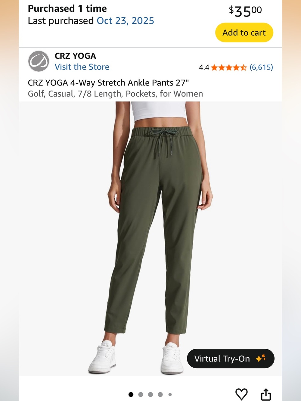 CRZ Yoga Women’s Golf Casual Hiking Pants M 8/10 - Picture 6 of 11
